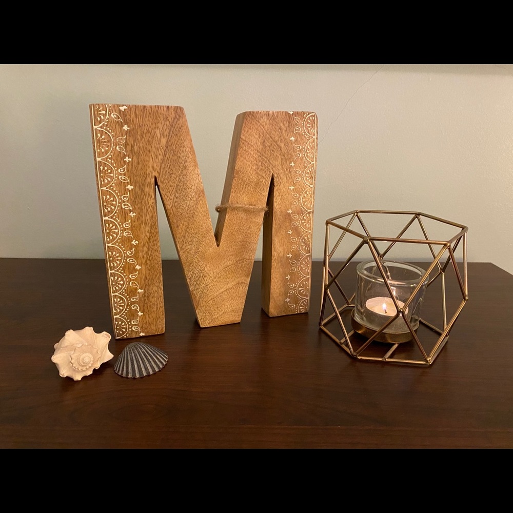 Wooden Block Letter M